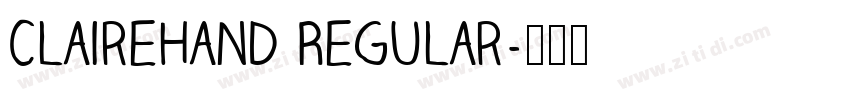 ClaireHand Regular字体转换